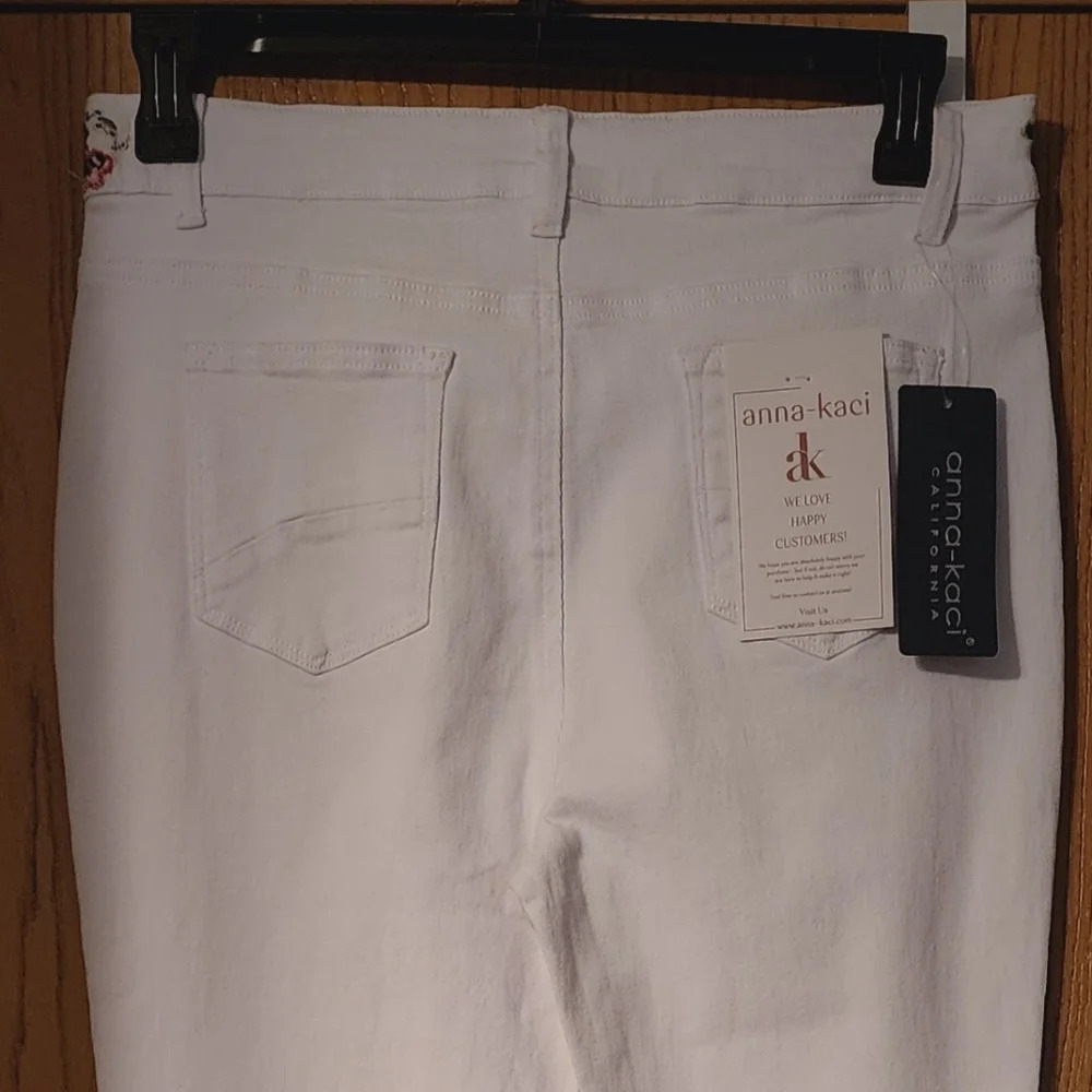 Anna-Kaci Floral Daisy Embroidered Mid Rise Bell Bottom Flare Jeans Sz XL (NWT) - Picture 8 of 14